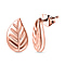 Sterling Silver Leaf Stud Earrings (with Push Back)