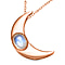 Rainbow Moonstone Necklace (Size - 20) in 18K Rose Gold Vermeil Plated Sterling Silver 1.92 Ct.
