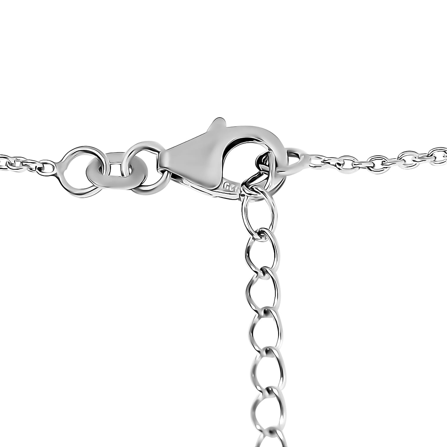 Premium Rainbow Moonstone Necklace (Size - 20) in Platinum Overlay Sterling Silver