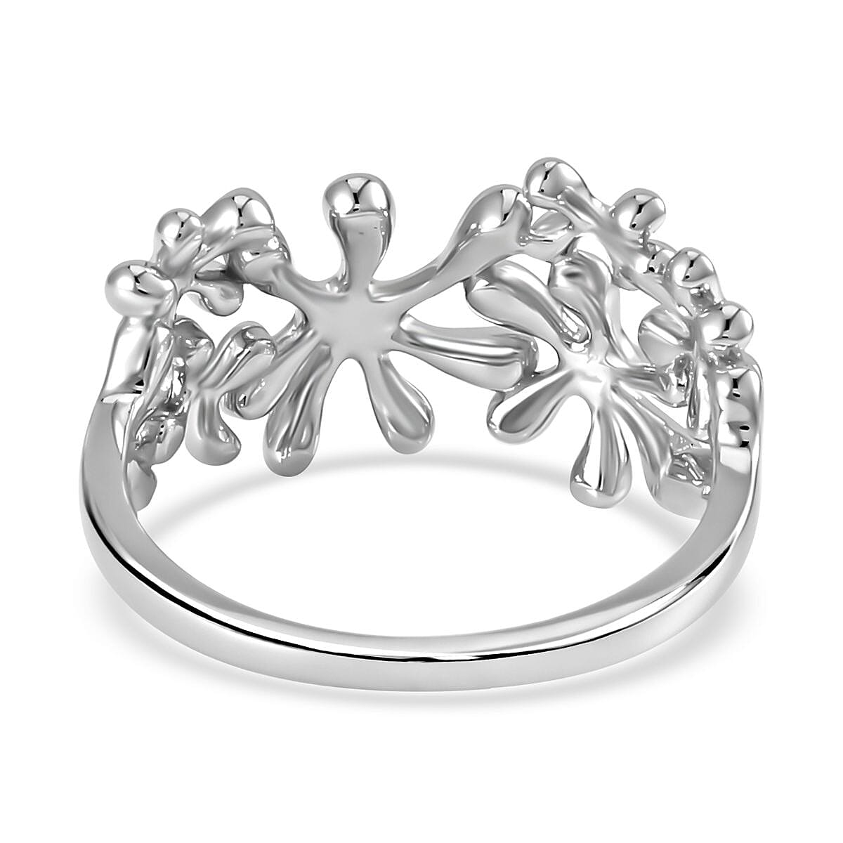LucyQ Splash Collection - Rhodium Overlay Sterling Silver Ring