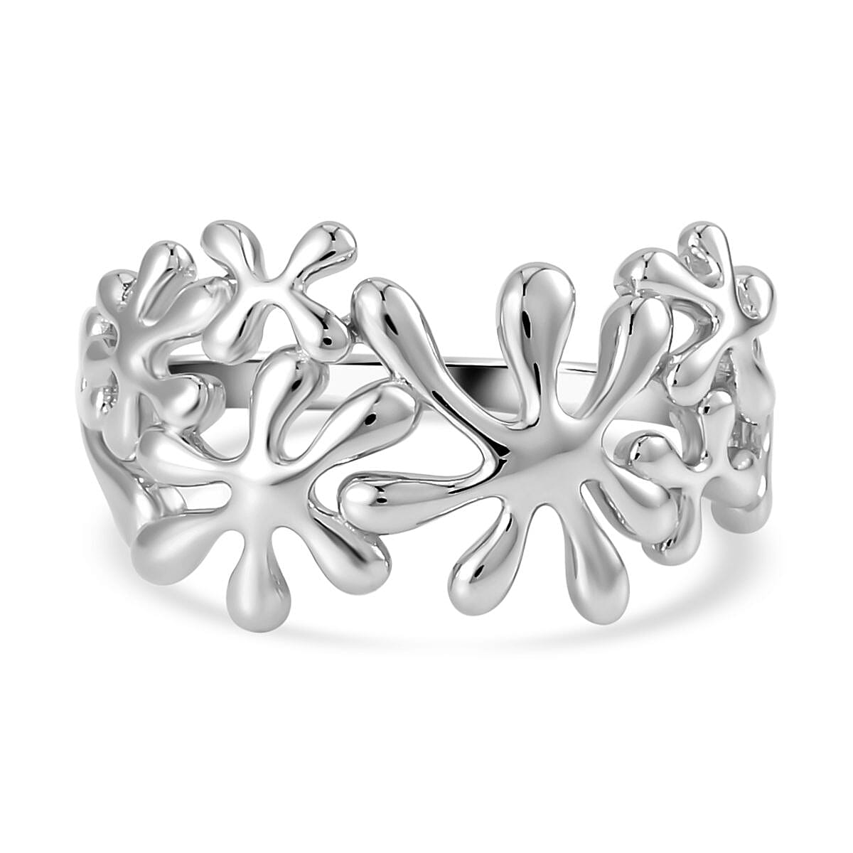 LucyQ Splash Collection - Rhodium Overlay Sterling Silver Ring