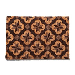 Coir Dog Rug and Door Mat - Brown and Black