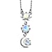 Moon Glow Stone Necklace (Size - 20) in Platinum Overlay Sterling Silver 1.84 Ct.