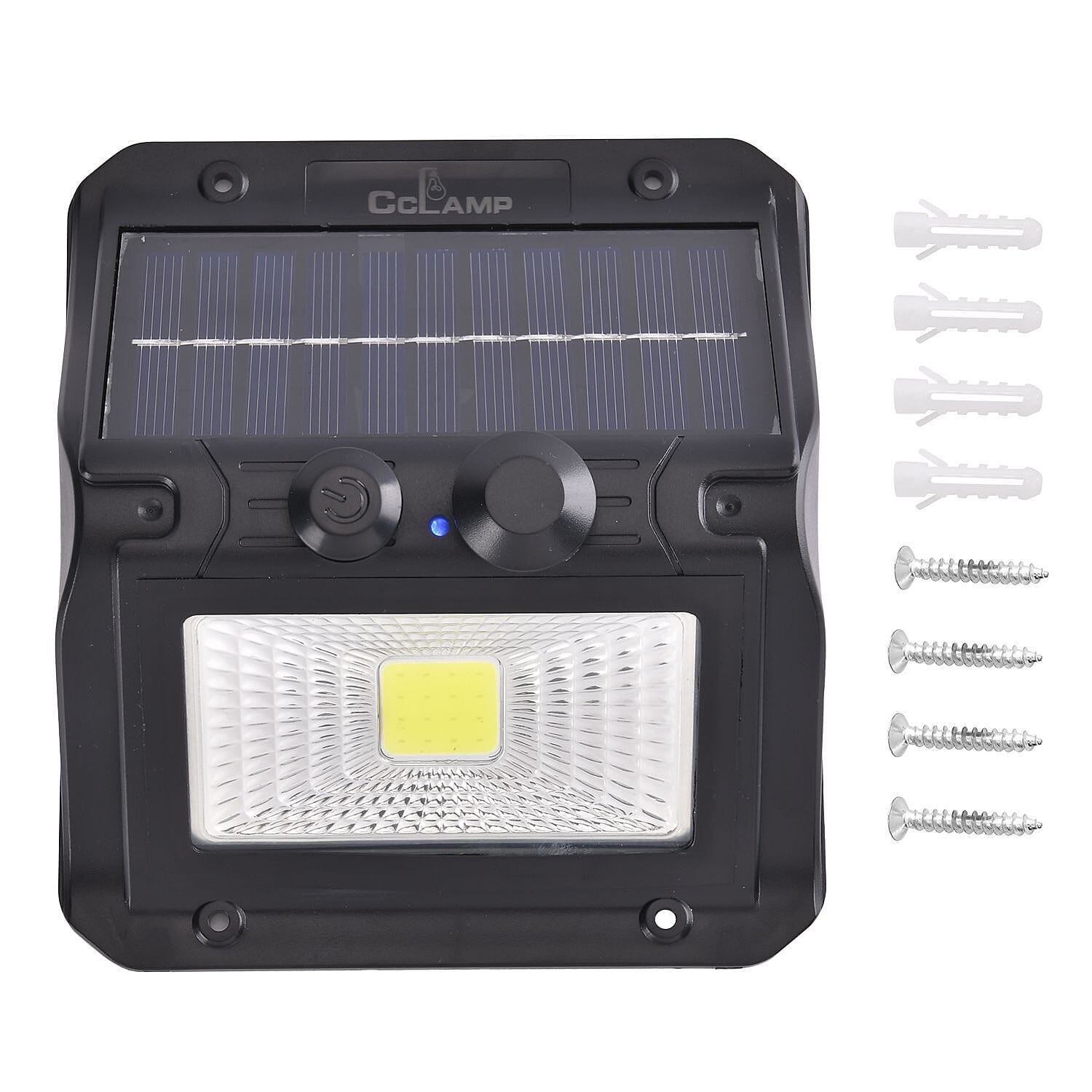 Solar Lamp with Sensor for Outdoor Use with (Battery 3000mAH Inc.) - Black