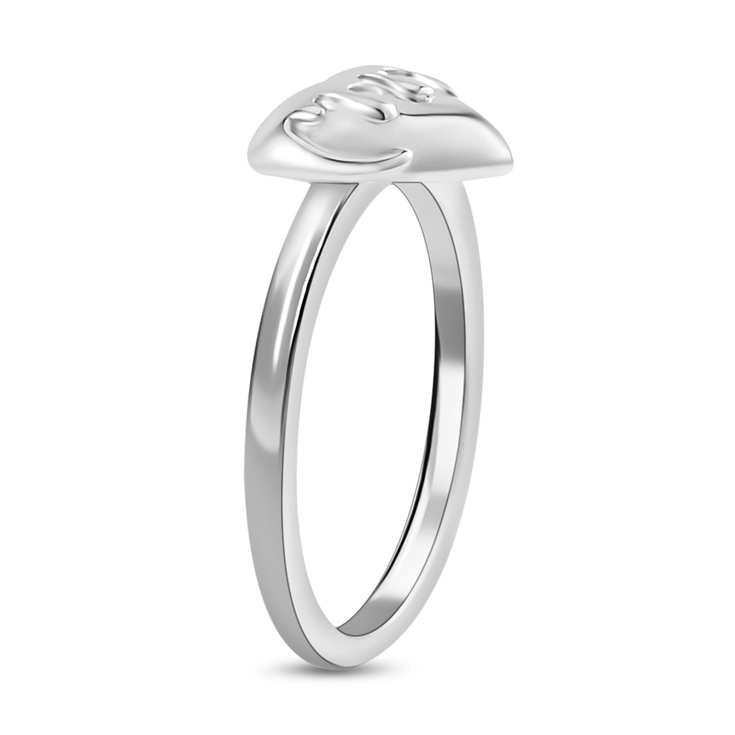 Lucy Q Melting Heart Collection - Rhodium Overlay Sterling Silver Ring