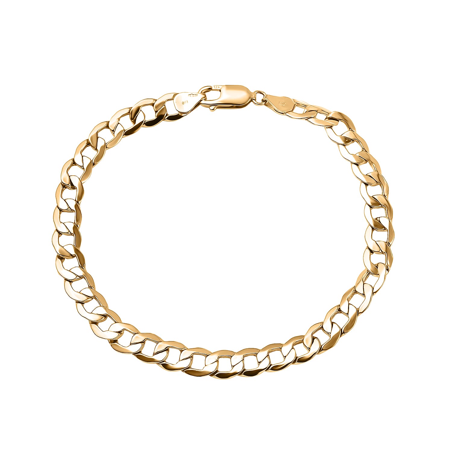 Italian Made Closeout Deal 9K Yellow Gold Curb Bracelet (Size - 8.5). 3.30 Gms