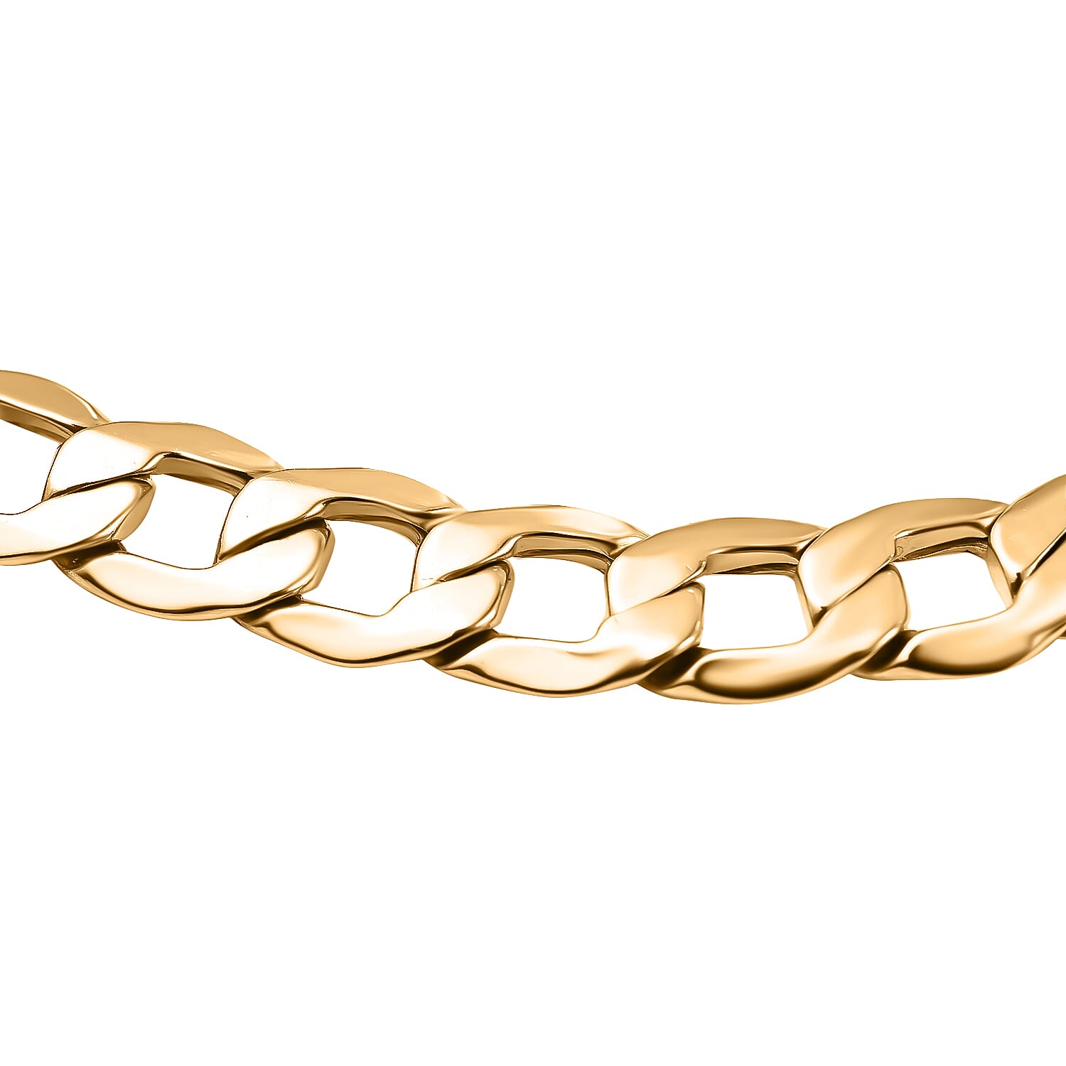 Italian Made Closeout Deal 9K Yellow Gold Curb Bracelet (Size - 8.5). 3.30 Gms