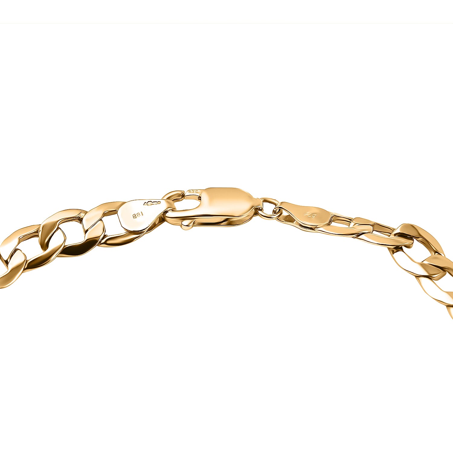 Italian Made Closeout Deal 9K Yellow Gold Curb Bracelet (Size - 8.5). 3.30 Gms