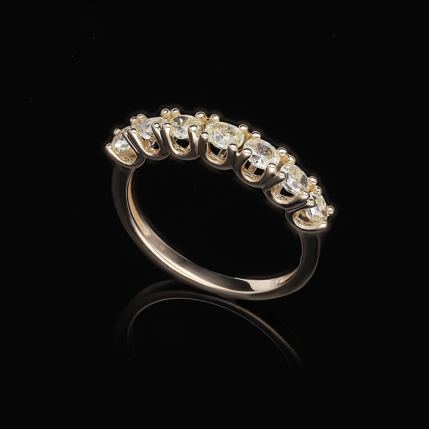 One Time Deal- 14K Yellow Gold SGL Certified Natural Intense Yellow Diamond (I1-I2) Ring 1.00 Ct.