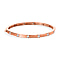 Moissanite Bangle (Size 7.5) in 18K Rose Gold Vermeil Plated Sterling Silver 1.20 Ct, Silver Wt. 13.03 Gms