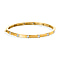 Moissanite Bangle (Size - 7.5) in 18K Yellow Gold Vermeil Plated Sterling Silver 1.20 Ct, Silver Wt. 12.86 Gms