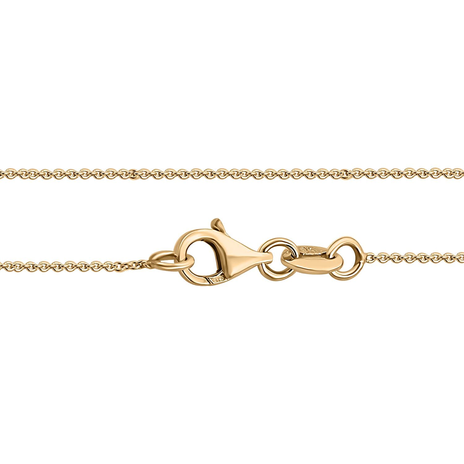 9K Yellow Gold Rolo Chain Necklace (Size - 20)
