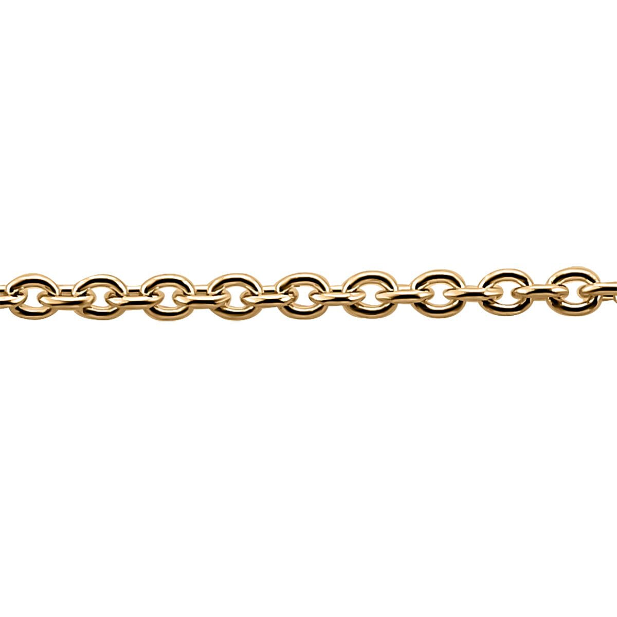 9K Yellow Gold Rolo Chain Necklace (Size - 20)