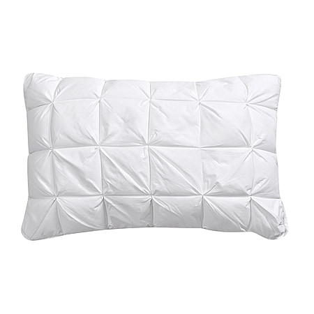 Luxury Quilted Pillow Down and Fibre - White