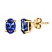 9K White Gold Tanzanite Stud Earrings 1.35 Ct
