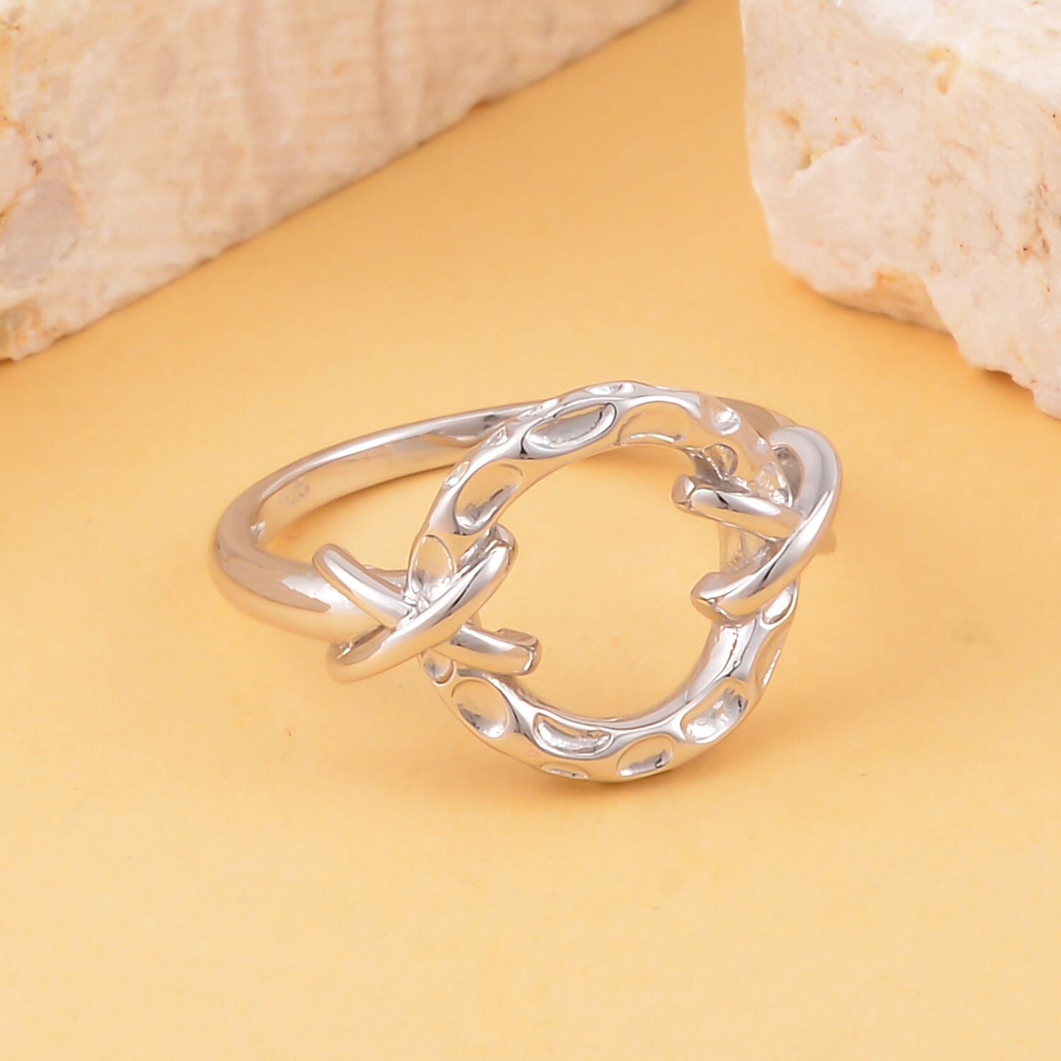 Rachel Galley Kiss Collection - Rhodium Overlay Sterling Silver Ring