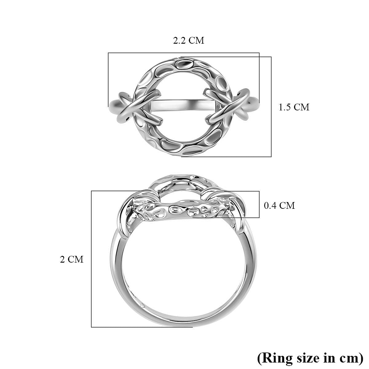 Rachel Galley Kiss Collection - Rhodium Overlay Sterling Silver Ring