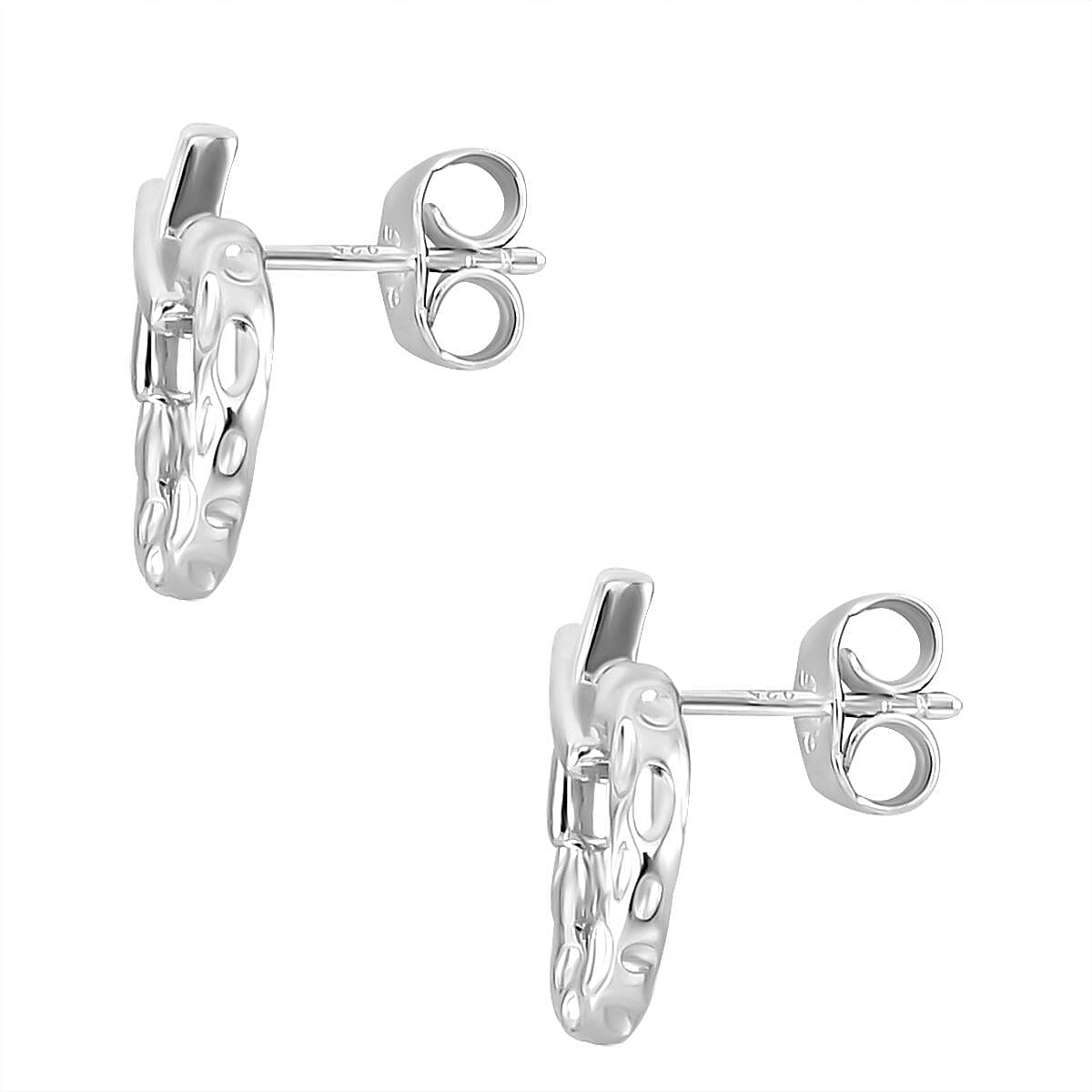 Rachel Galley Lattice Kiss Collection - Rhodium Overlay Sterling Silver Stud Earrings