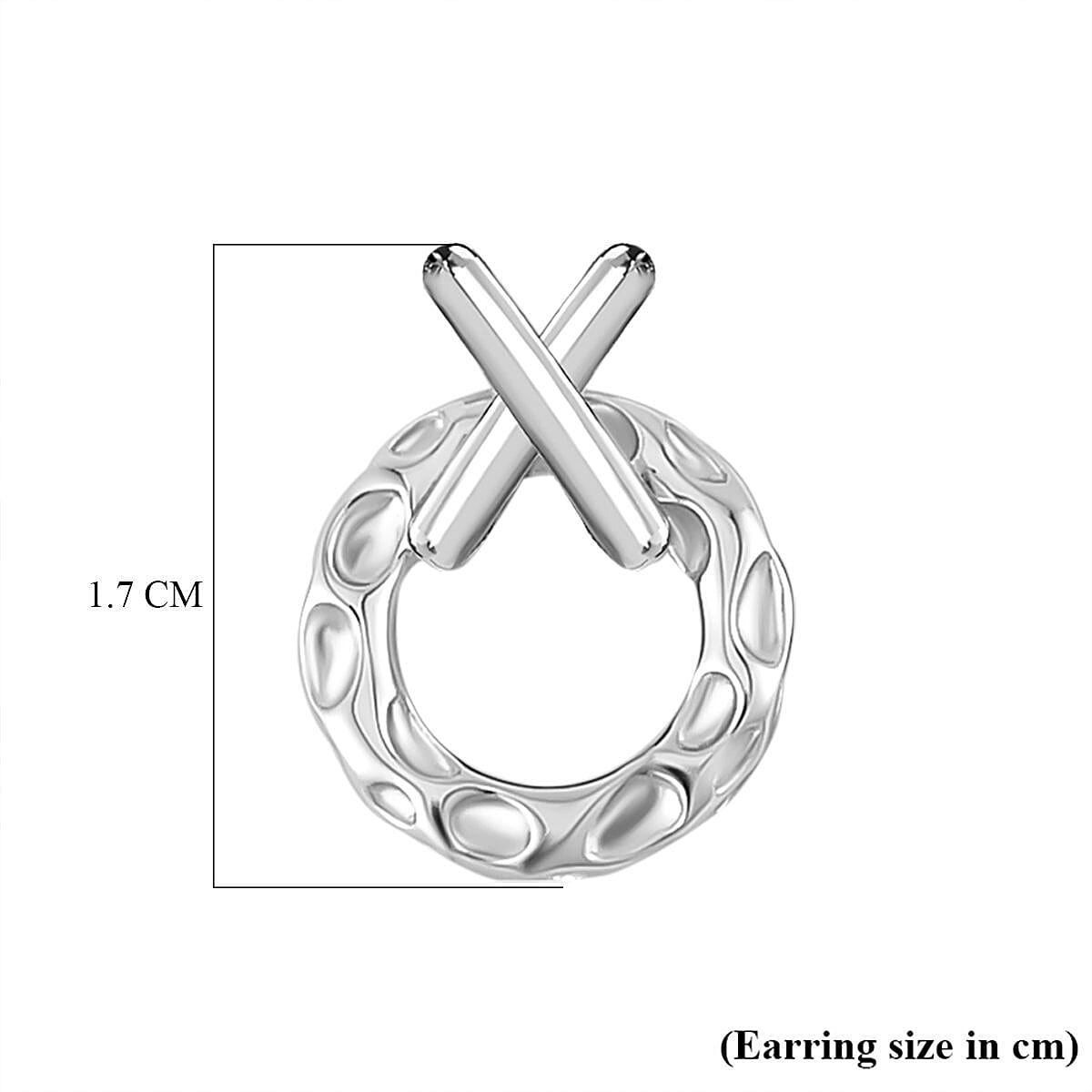 Rachel Galley Lattice Kiss Collection - Rhodium Overlay Sterling Silver Stud Earrings