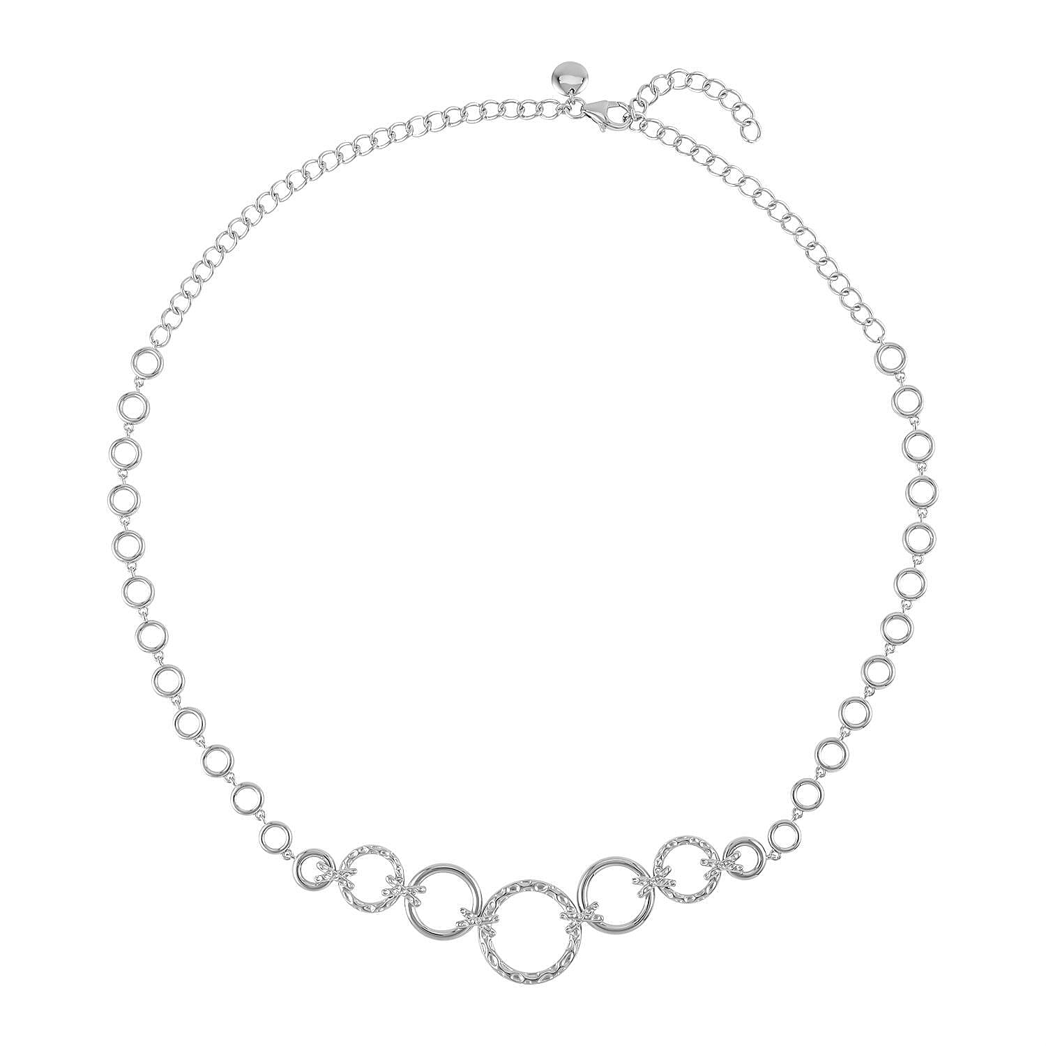 RACHEL GALLEY Kiss Collection - Rhodium Overlay Sterling Silver Necklace (Size - 20)