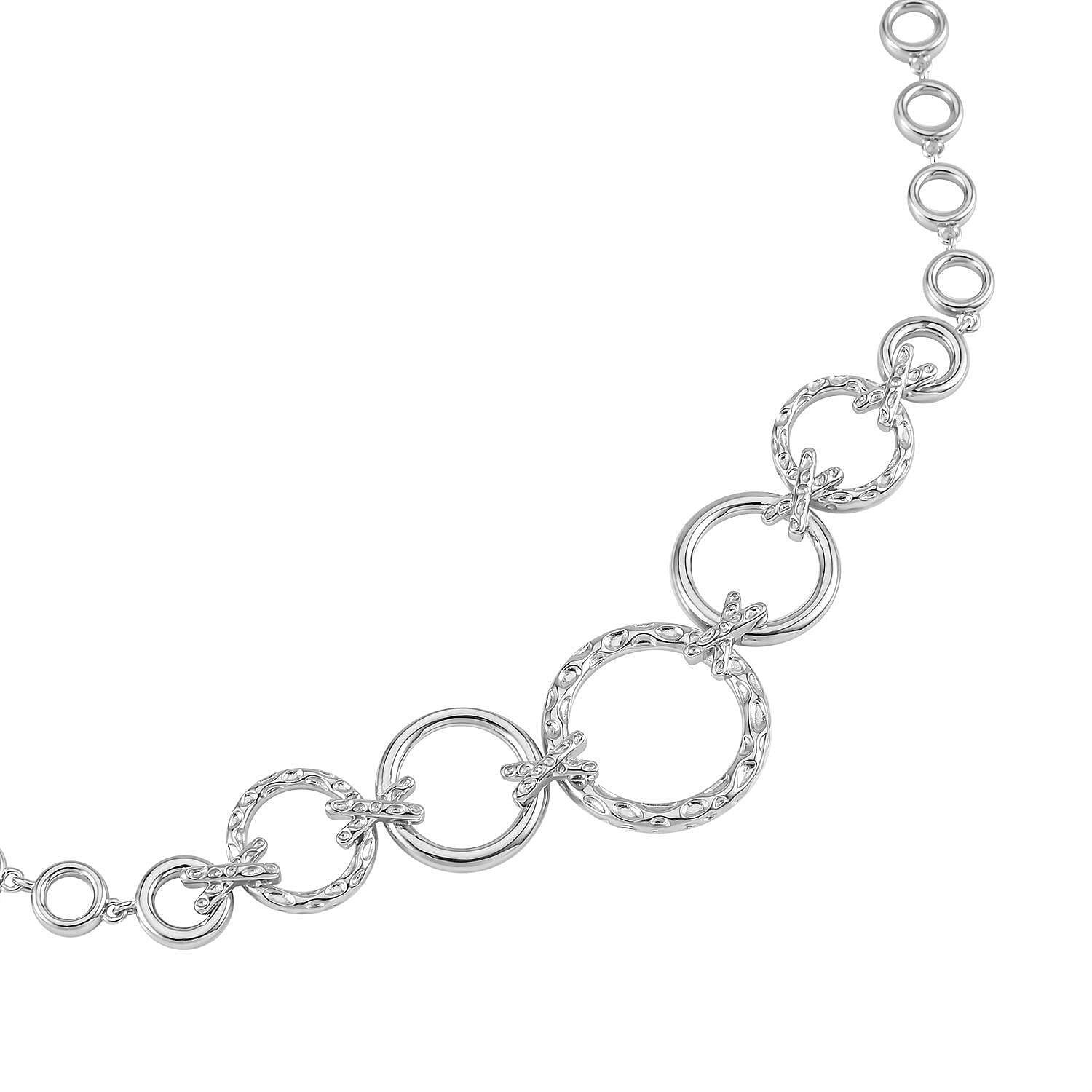 RACHEL GALLEY Kiss Collection - Rhodium Overlay Sterling Silver Necklace (Size - 20)
