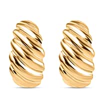 9K Yellow Gold Half Hoop Earrings with Push Back, Gold Wt. 3.00 Gms.