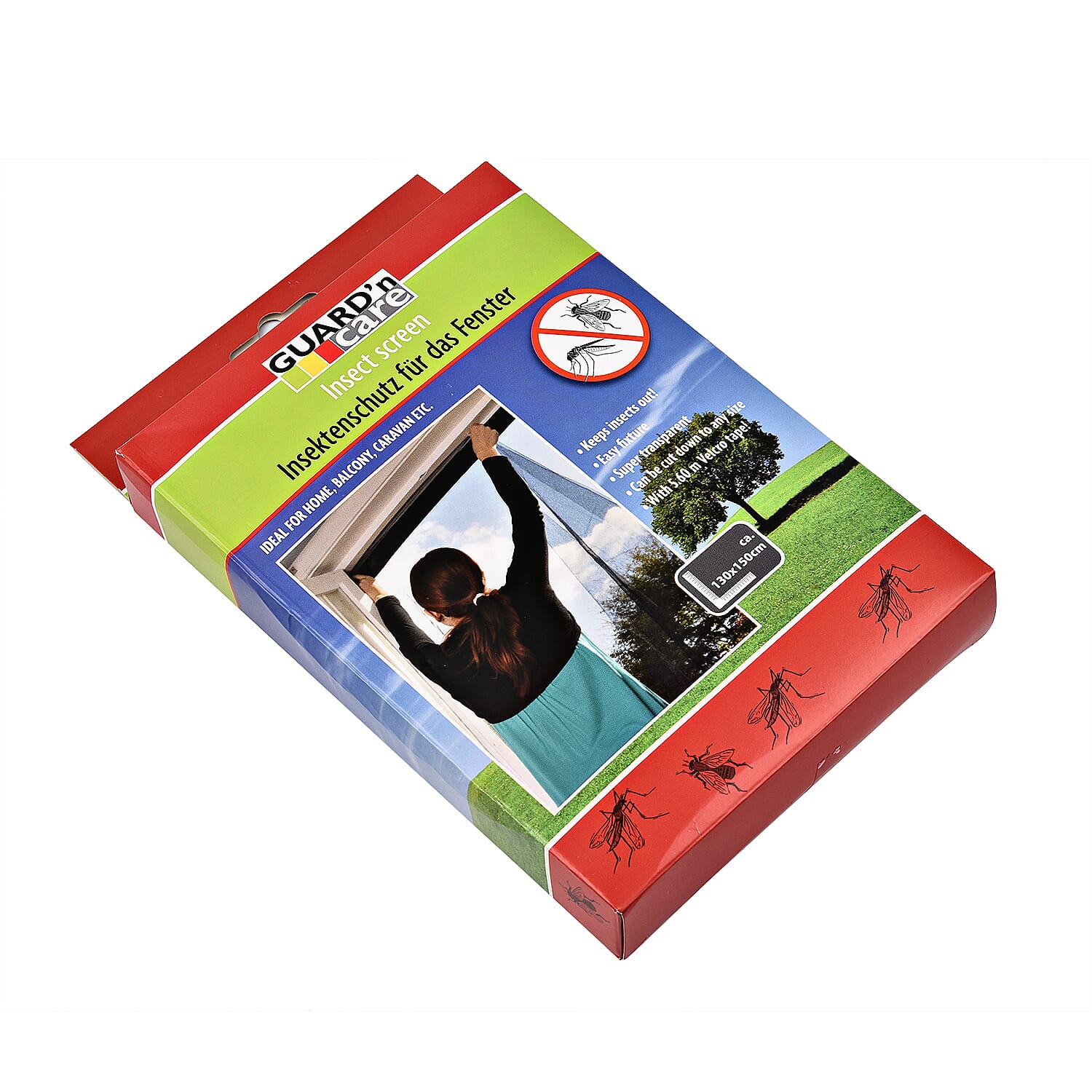 Pack of 4 - Net Mesh Screen for Protection from Mosquito (Size 150x130 cm) - Black