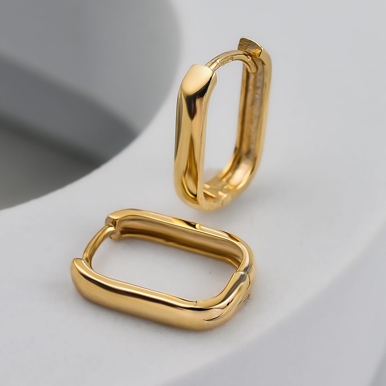 RACHEL GALLEY 9K Yellow Gold Earrings(Hollow Tube Jewellery, with post lock)