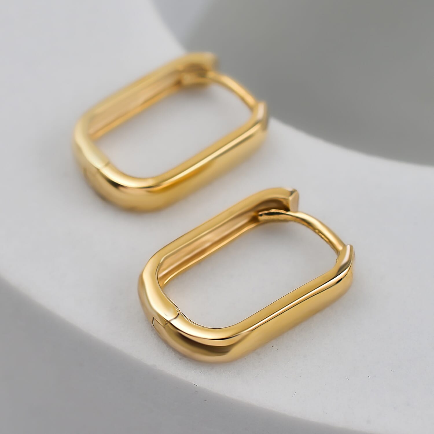 RACHEL GALLEY 9K Yellow Gold Earrings(Hollow Tube Jewellery, with post lock)