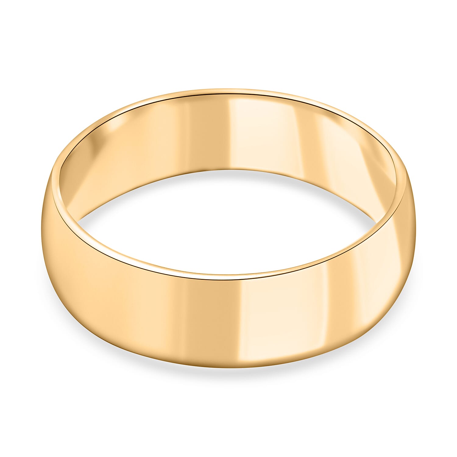 9K Yellow Gold Band Ring (6MM)