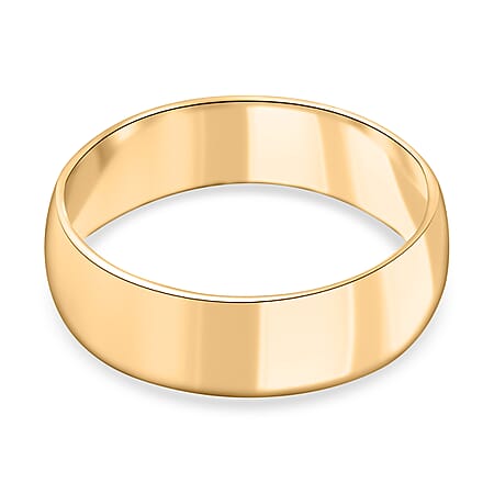 9K Yellow Gold Band Ring (6MM)