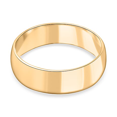9K Yellow Gold Band Ring (6MM)