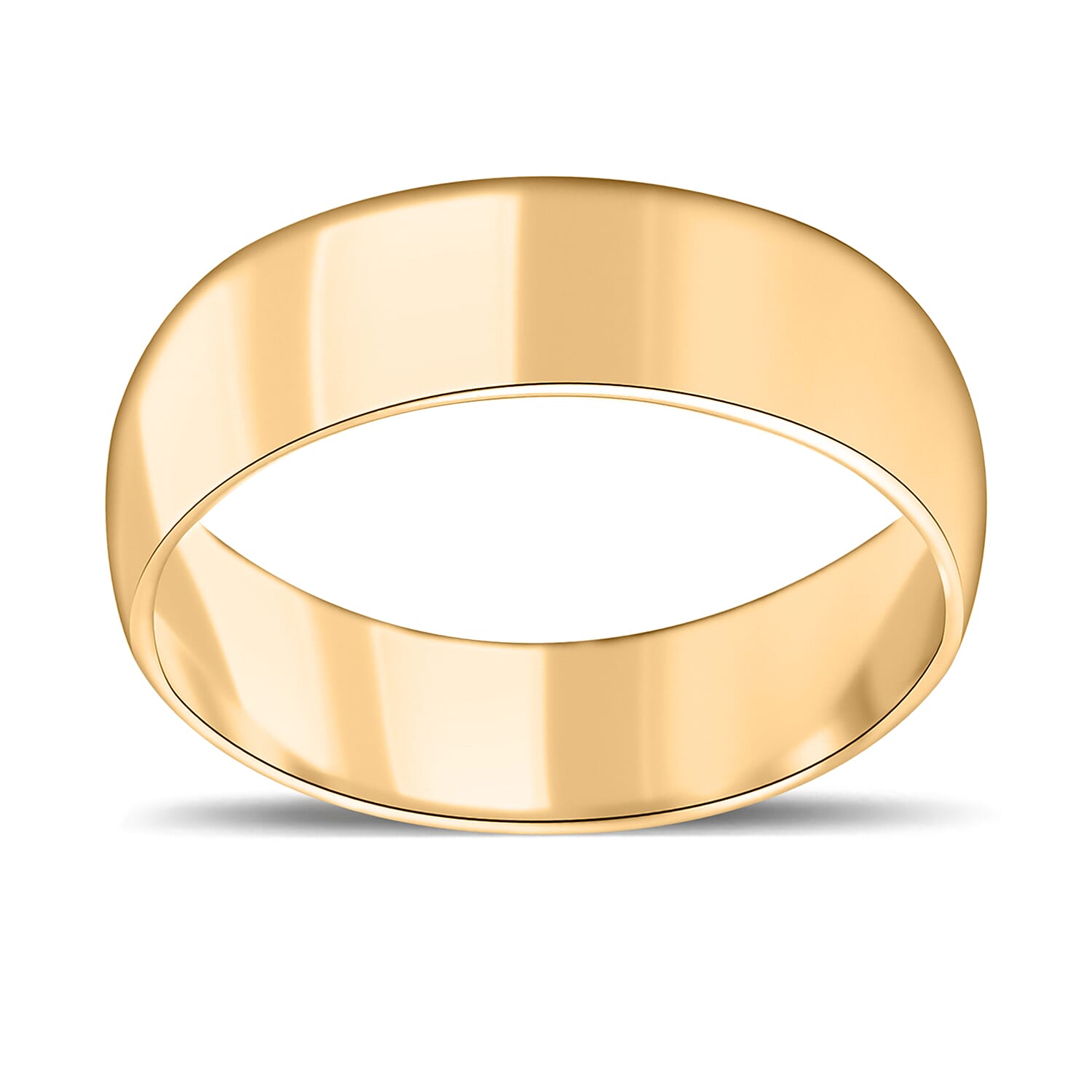 9K Yellow Gold Band Ring (6MM)