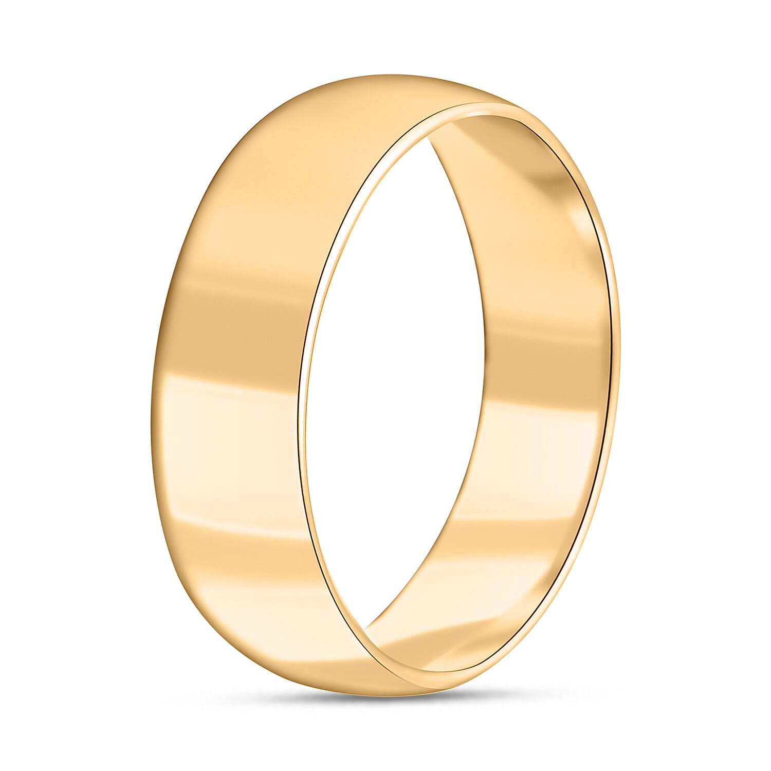 9K Yellow Gold Band Ring (6MM)