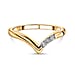 Diamond Wishbone Ring in Sterling Silver 0.051 Ct