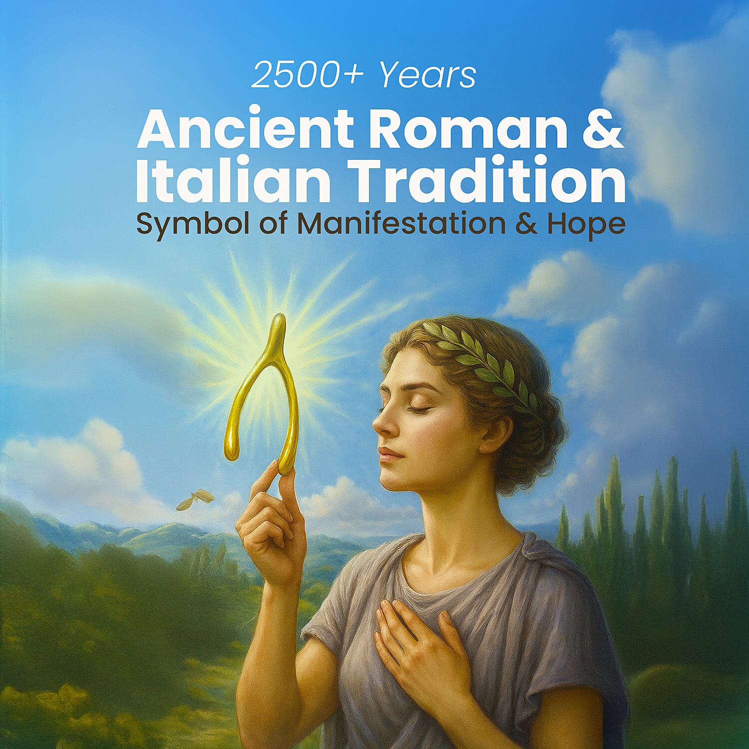 Diamond Wishbone Ring in Sterling Silver 0.051 Ct