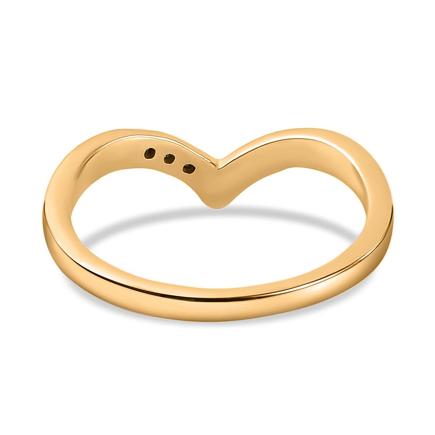 Diamond Wishbone Ring in Sterling Silver 0.051 Ct