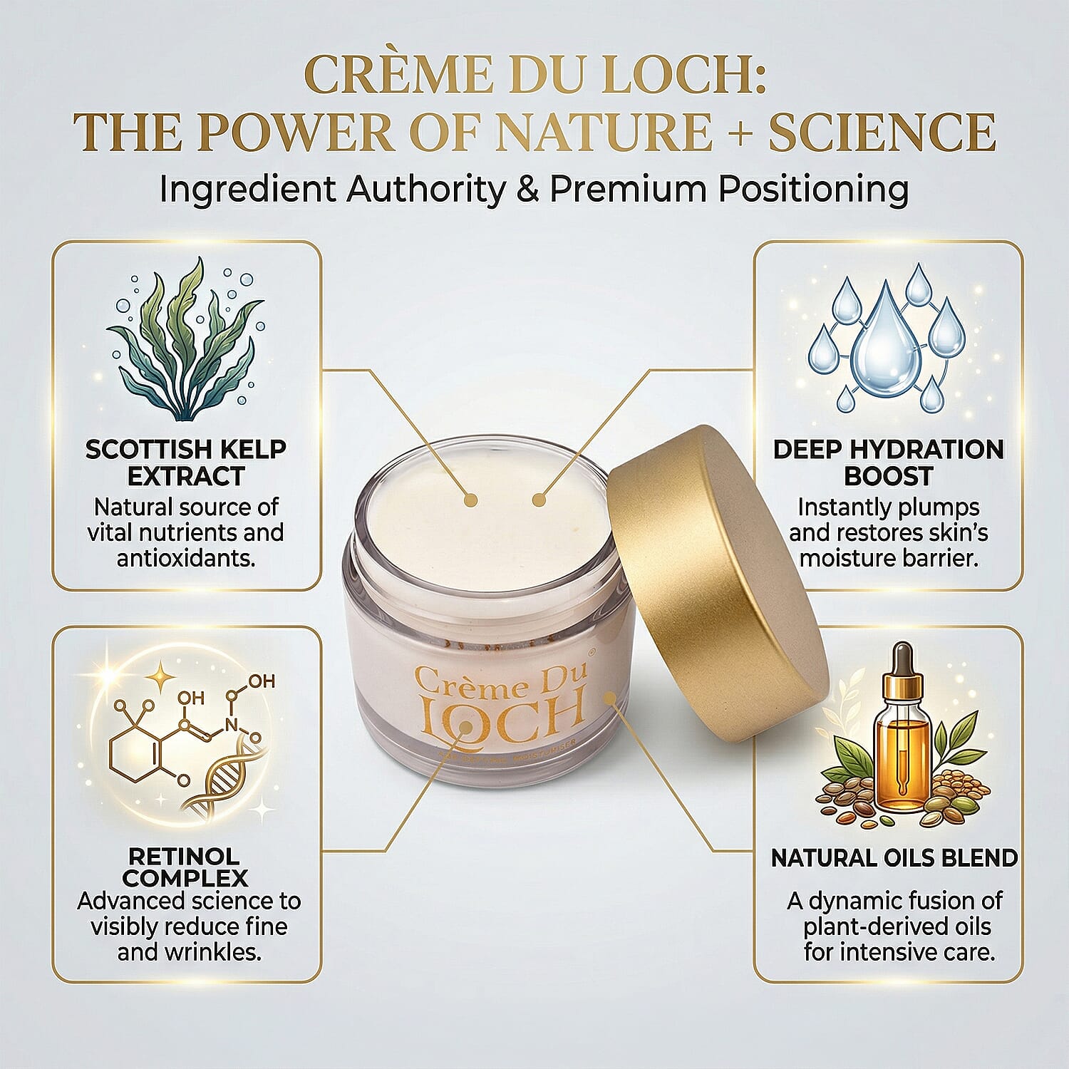 Creme Du Loch- Age Defying Daily Moisturiser - New - 50ml