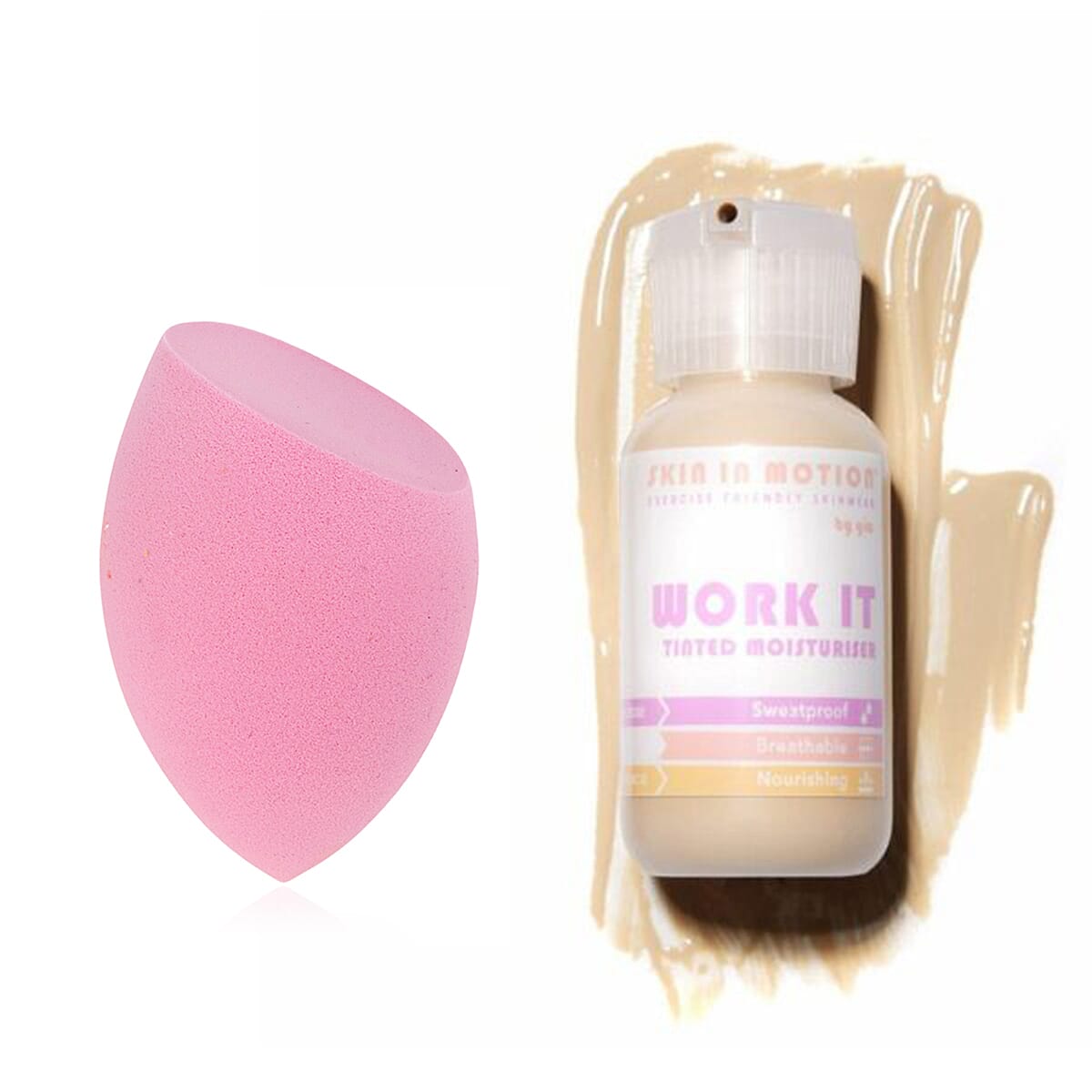 Skin In Motion-Work IT Tinted Moisturiser Shade 1 with Free Beauty Blender