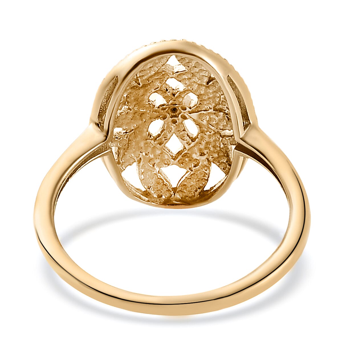 Diamond (G-H) Solitaire Ring in 18K Yellow Gold Vermeil Plated Sterling Silver Diamond (G-H) Solitaire Ring in 18K Yellow Gold Vermeil Plated Sterling Silver