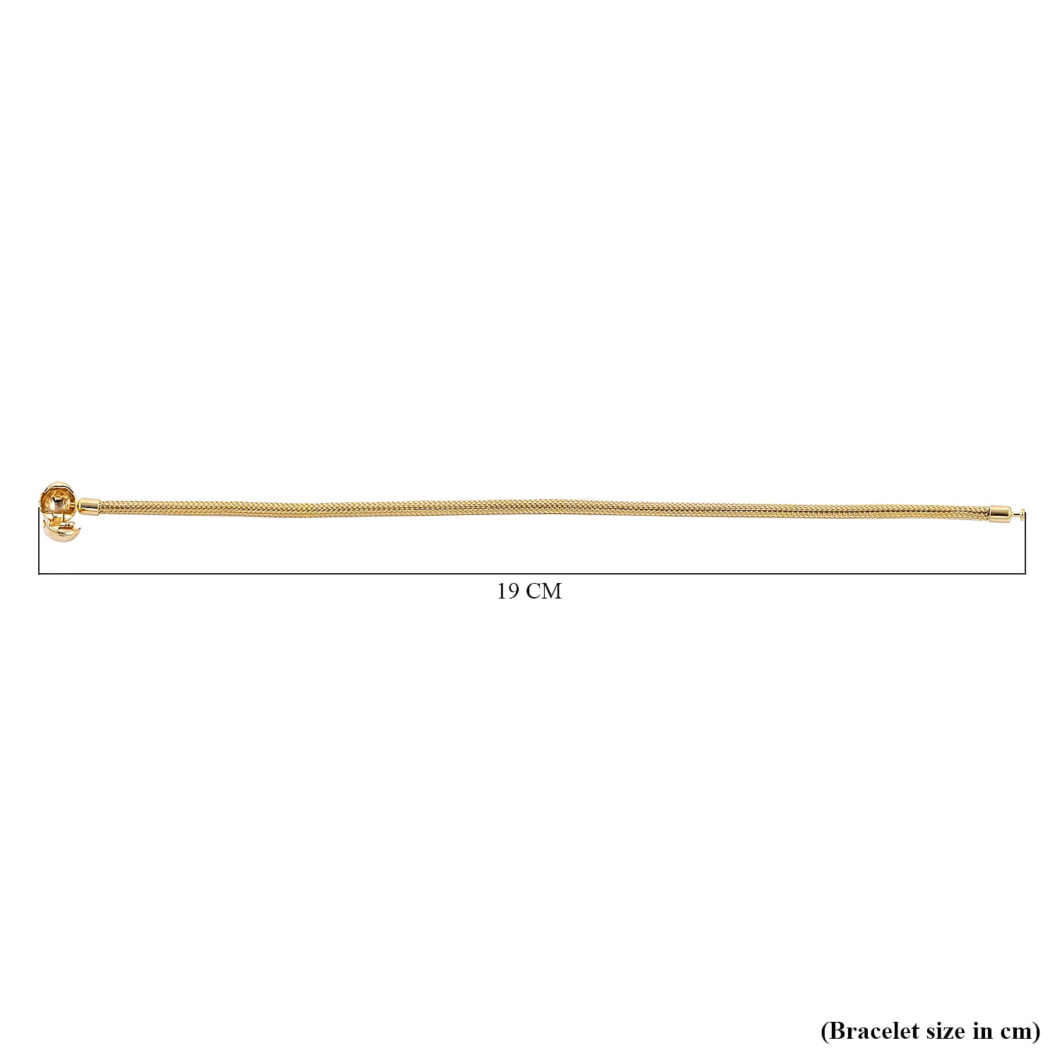 9K Yellow Gold Foxtail Bracelet (Size - 7.5) With Round Button Clasp, Gold Wt. 3.59 Gms.