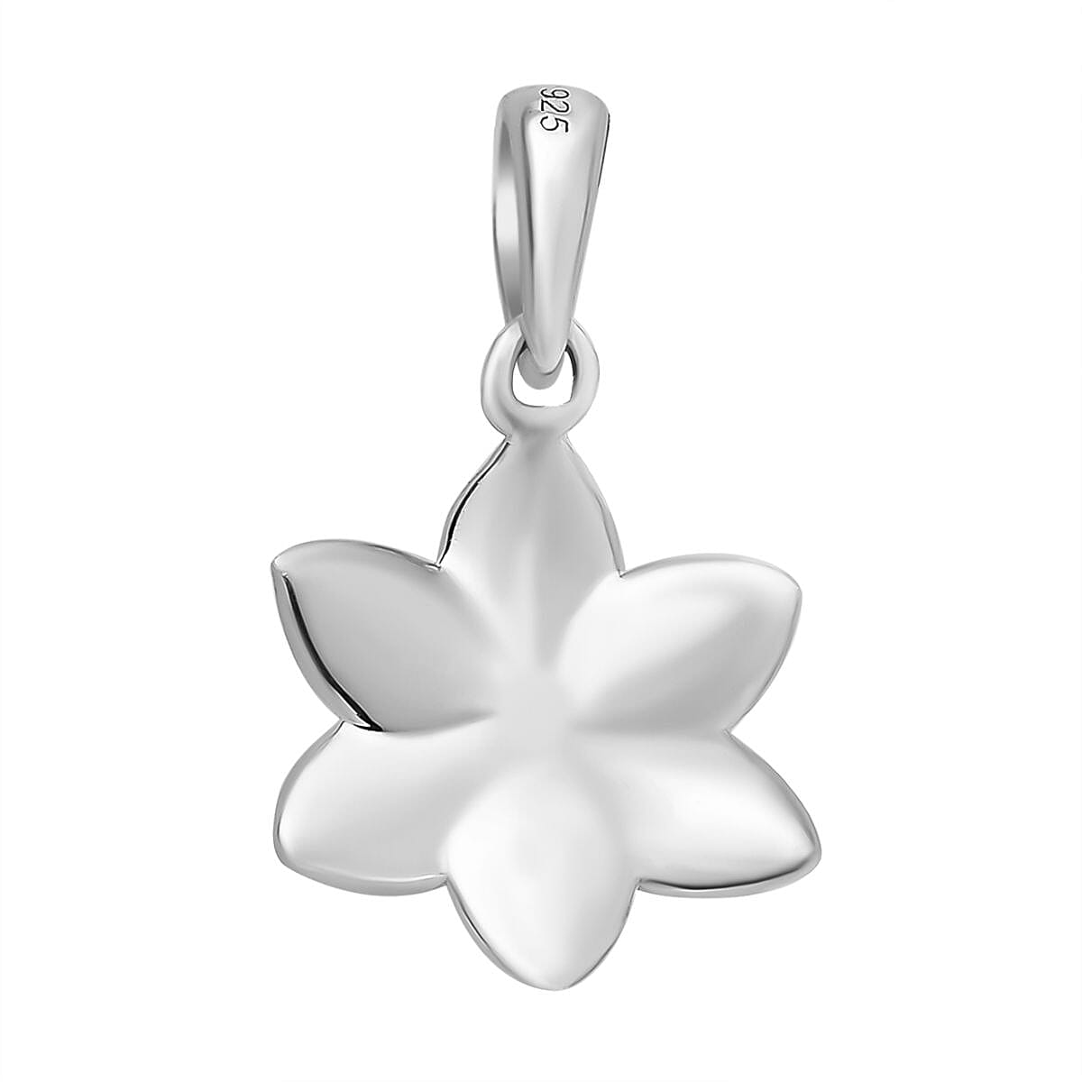 Aquamarine Floral Pendant in Platinum and Gold Overlay Sterling Silver