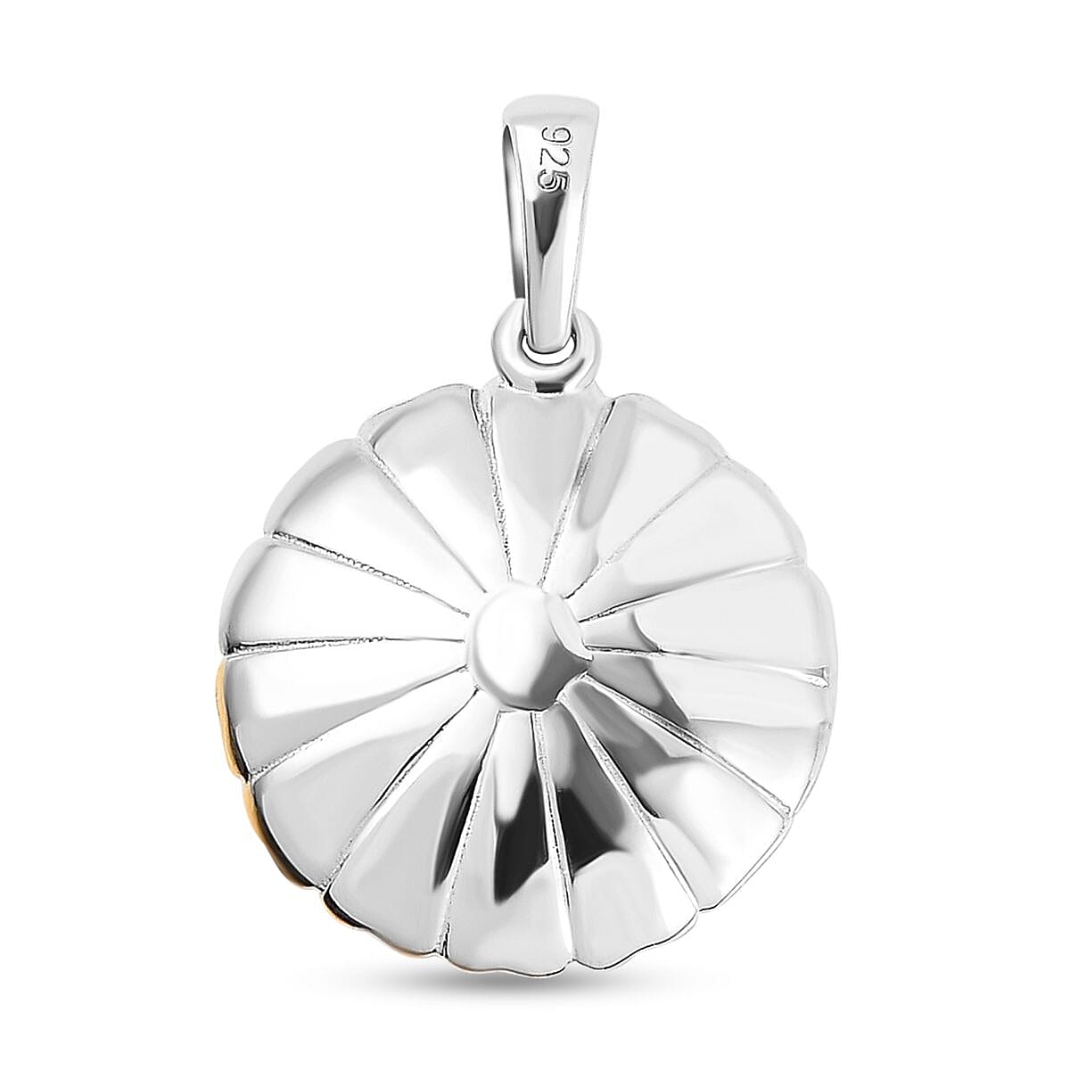 Australian Boulder Opal Triplet Pendant in Platinum and Gold Overlay Sterling Silver