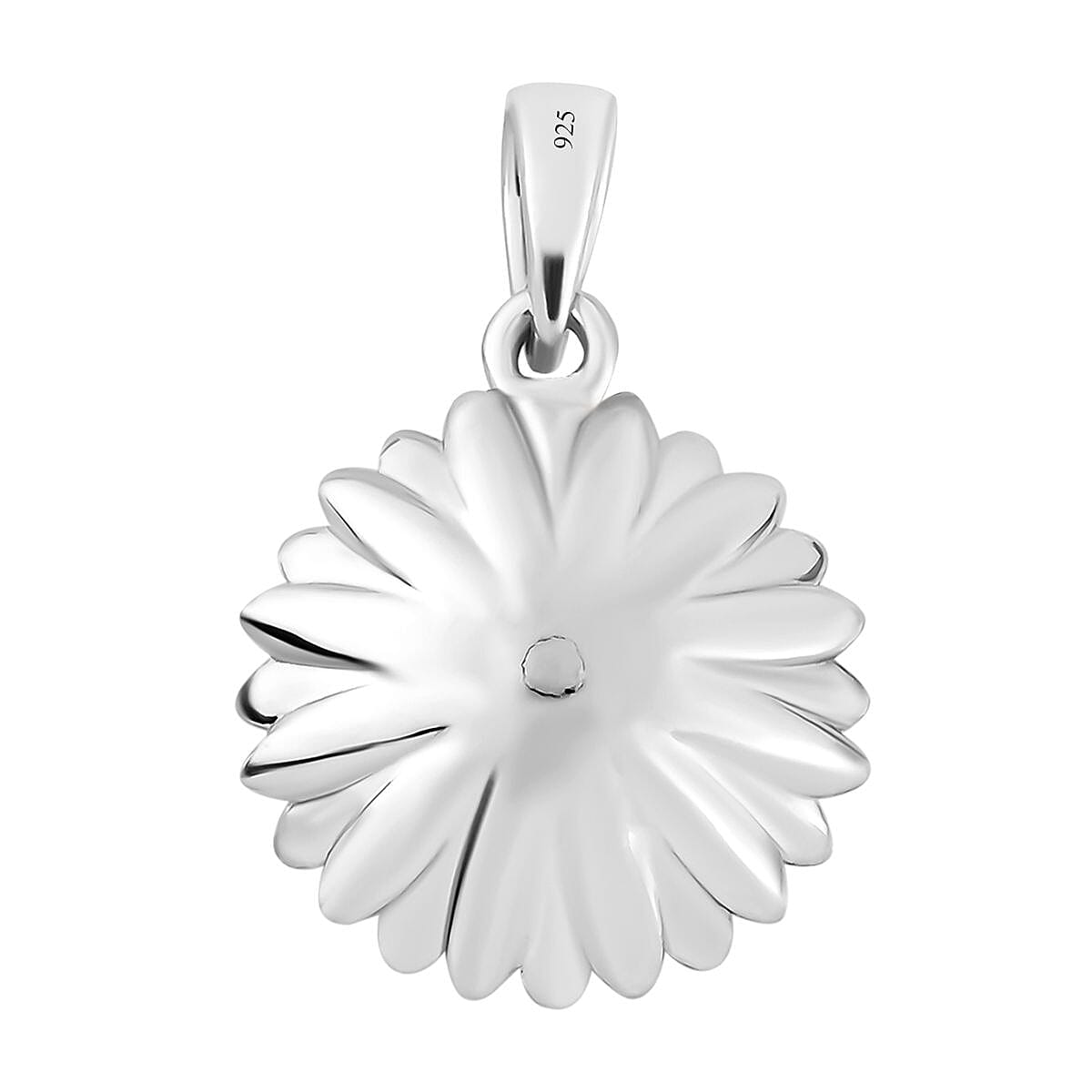 Masoala Sapphire (FF) Floral Pendant in Platinum and Yellow Gold Overlay Sterling Silver