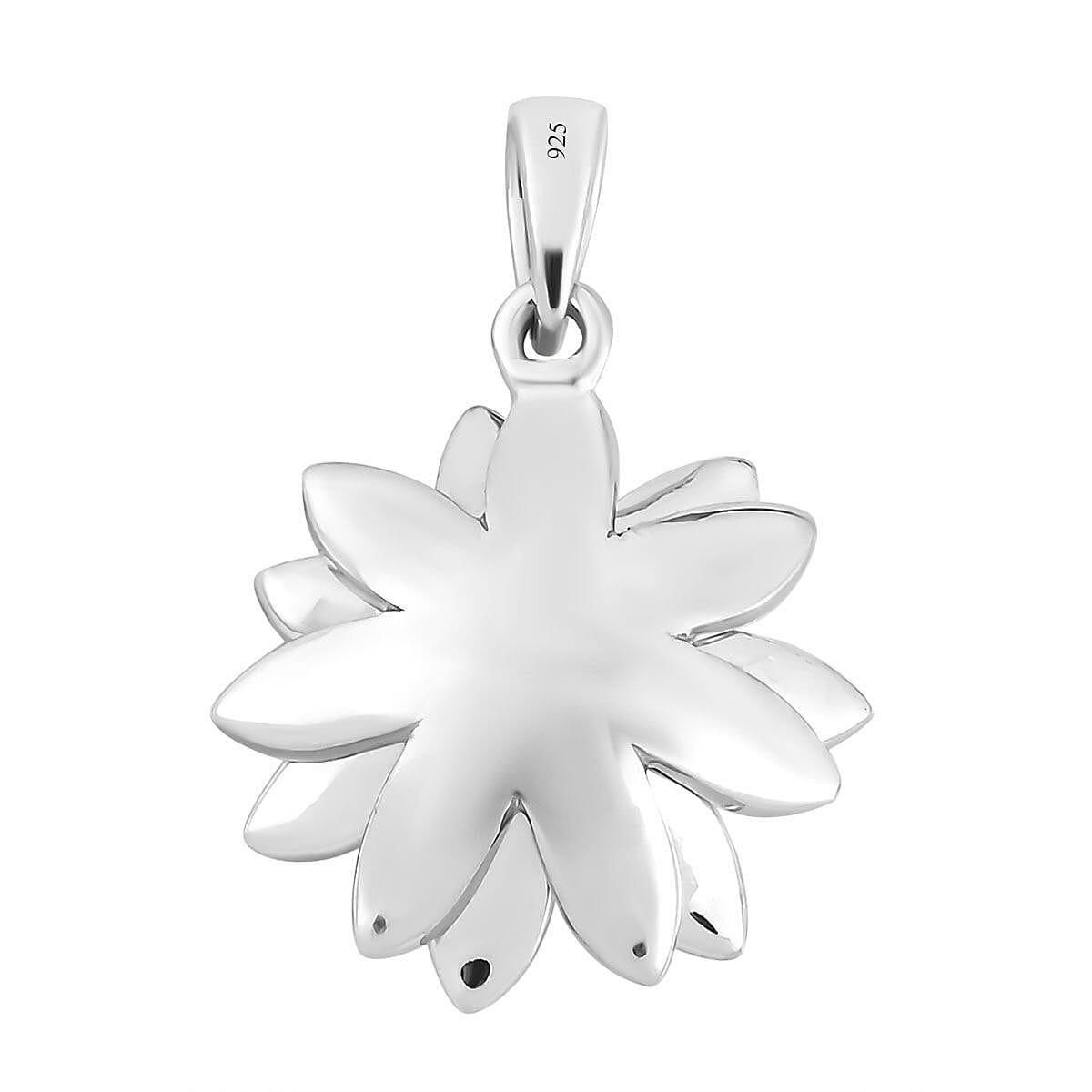 African Ruby (FF) Floral Pendant in Platinum and Gold Overlay Sterling Silver