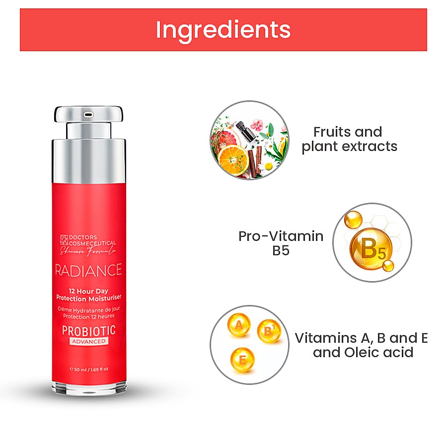 Doctors Formula- Probiotics Advanced Radiance - 12 Hour Day Protection Moisturiser - 50ml