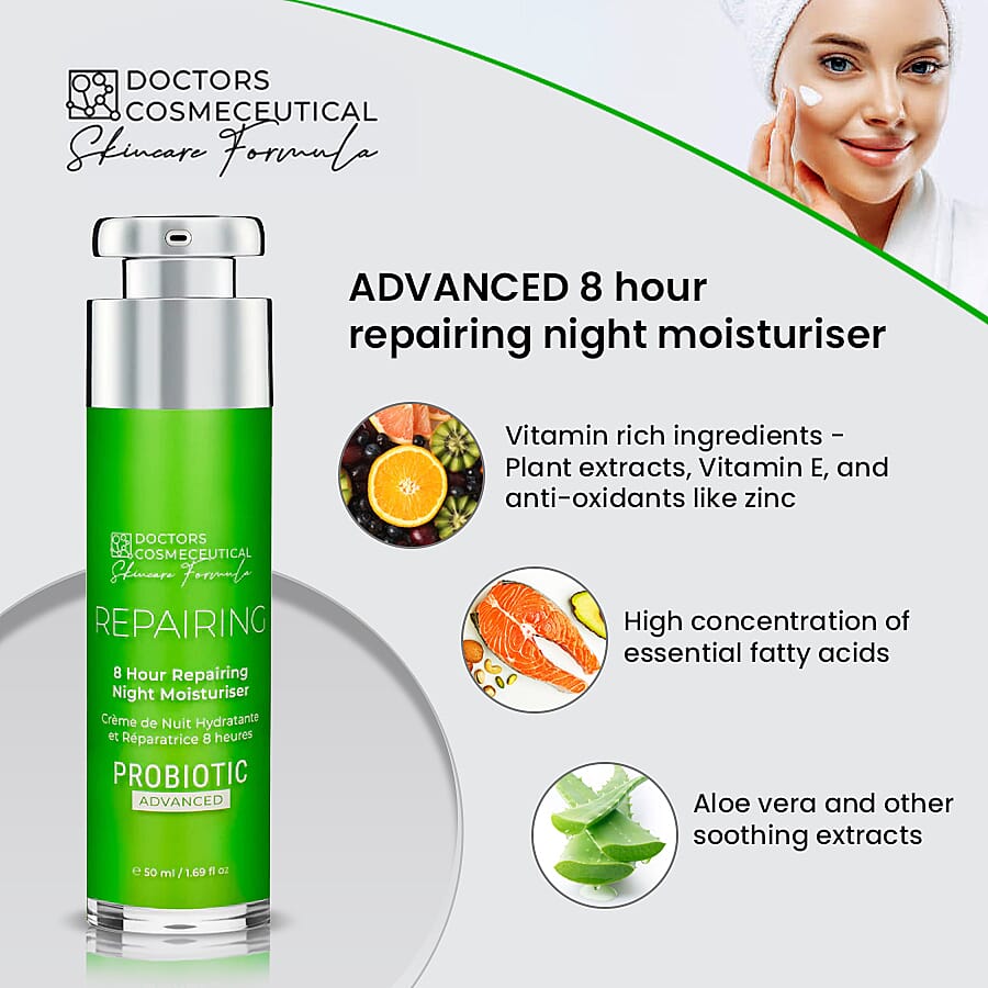 Doctors Formula- Probiotics ADVANCED Repairing - 8 Hour Repairing Night Moisturiser - 50ml