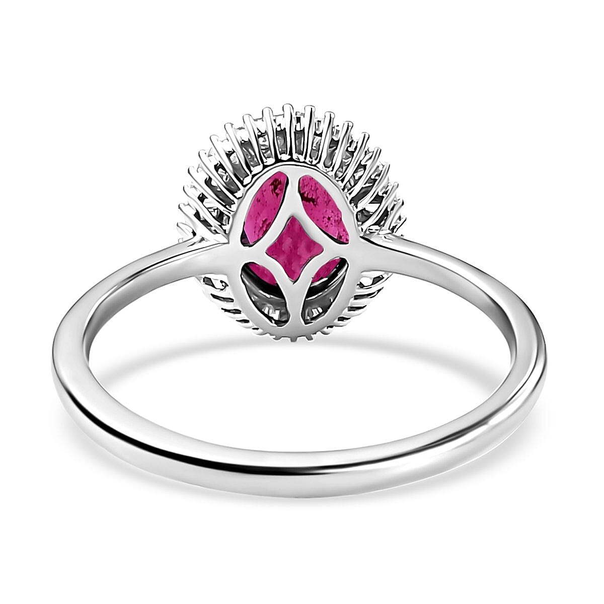 The Four Virtues Of Rubellite - RHAPSODY 950 Platinum AAAA Rubellite and Diamond (VS-E-F) Ring 1.46 Ct.