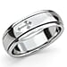 Artisan Crafted Cross Spinner Ring in Silver