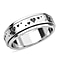 Stackable Heart Spinner Ring in Sterling Silver